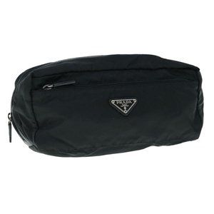 PRADA Clutch Bag Nylon Black